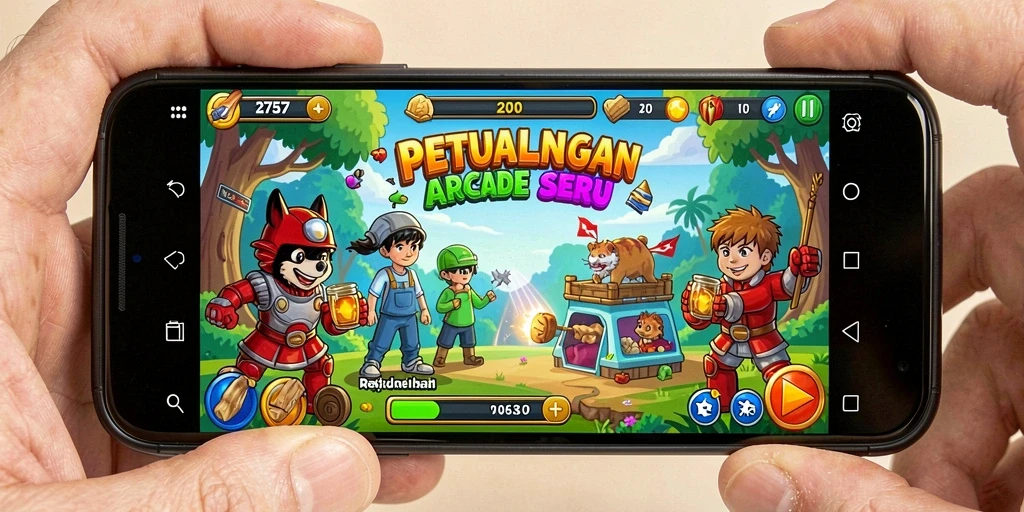 Tampilan gameplay 2757 yang penuh aksi dan warna.