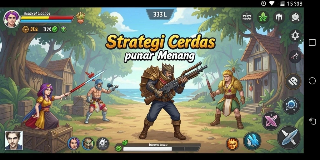 Tampilan gameplay menantang dari game strategi 33L.