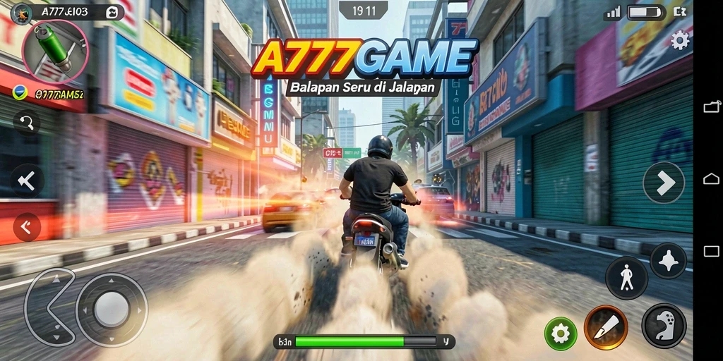 Gameplay seru dan menegangkan dalam balapan A777GAME.