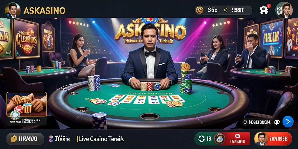 Tampilan gameplay Live Casino yang menarik dan interaktif.
