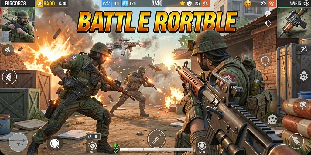 Tampilan gameplay menegangkan di arena Battle Royale BIGCOR78.