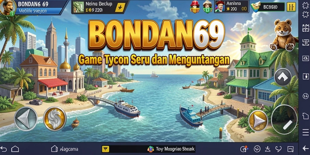Screenshot menunjukkan gameplay menarik BONDAN69 dengan elemen manajemen bisnis.