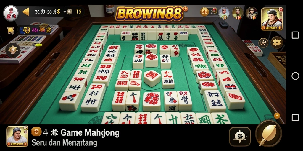 Gameplay Mahjong yang seru dalam BROWIN88.