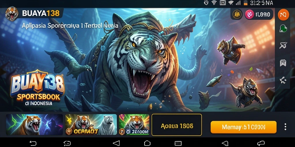 Screenshot gameplay BUAYA138 yang menampilkan fitur taruhan olahraga.