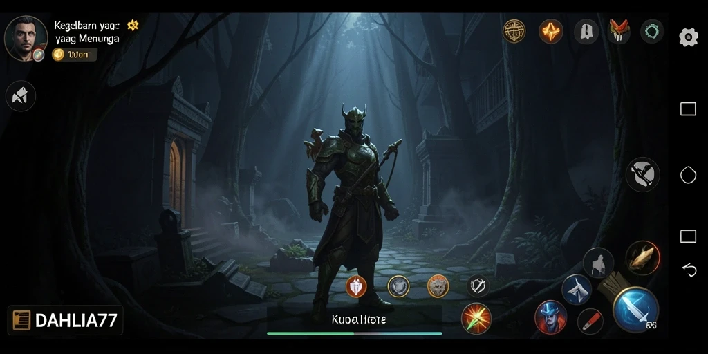 Tampilan gameplay menakutkan dari DAHLIA77 yang penuh kengerian.