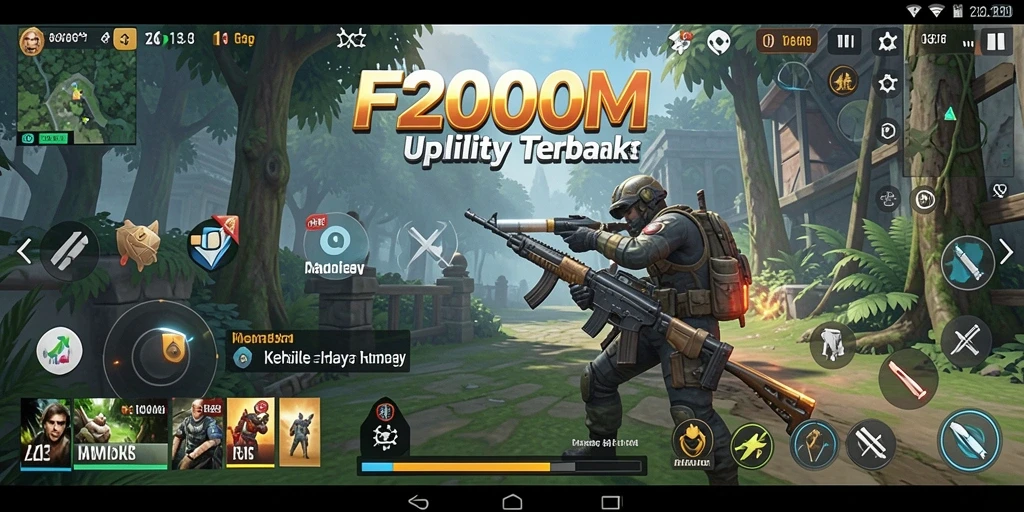 Tampilan utama F200M yang menampilkan berbagai fitur Utility dan kemudahan akses.