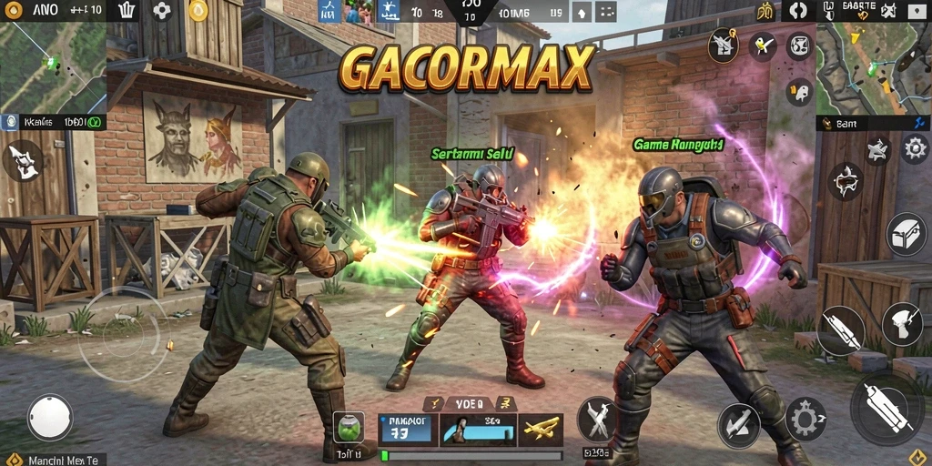 Gameplay intens GACORMAX dalam aksi Battle Royale.