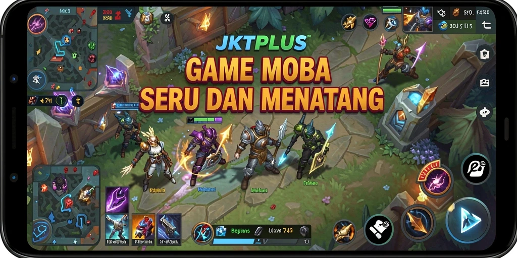 Screenshot gameplay JKTPLUS dengan aksi seru di arena.