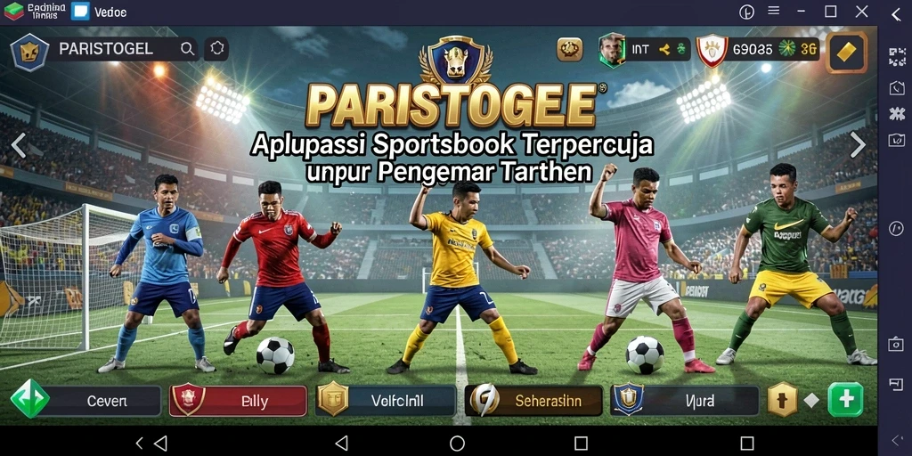 Screenshot PARISTOGEL menampilkan antarmuka taruhan olahraga yang menarik.
