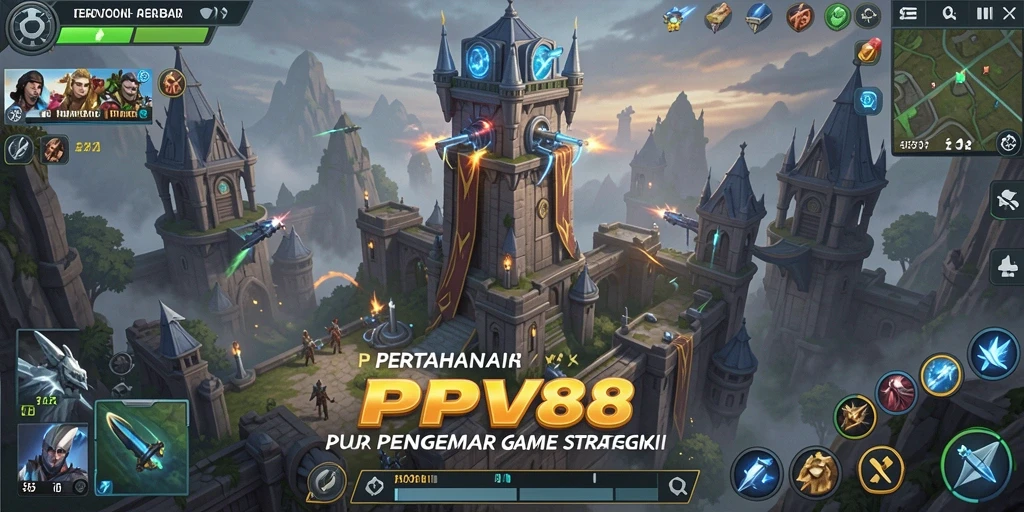 Screenshot gameplay PPV88 menampilkan aksi Tower Defense yang seru.