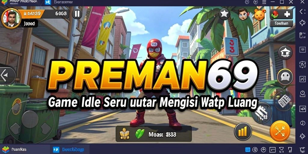 Screenshot gameplay <strong>PREMAN69</strong> yang memperlihatkan karakter bertarung dalam mode Idle.