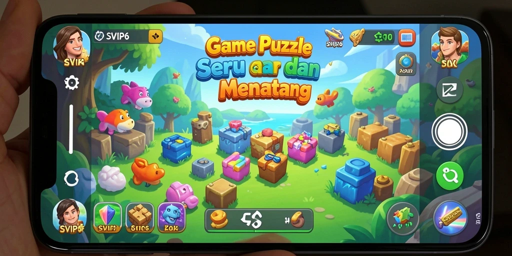 Tampilan gameplay Puzzle yang menarik dan menantang.