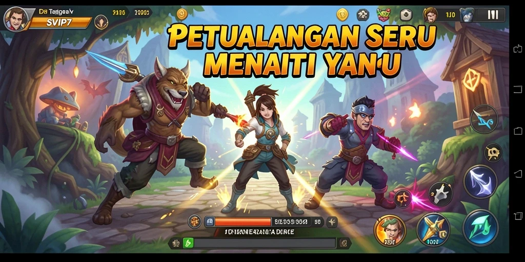 Gameplay SVIP7 menampilkan petualangan yang mendebarkan dalam dunia yang indah.