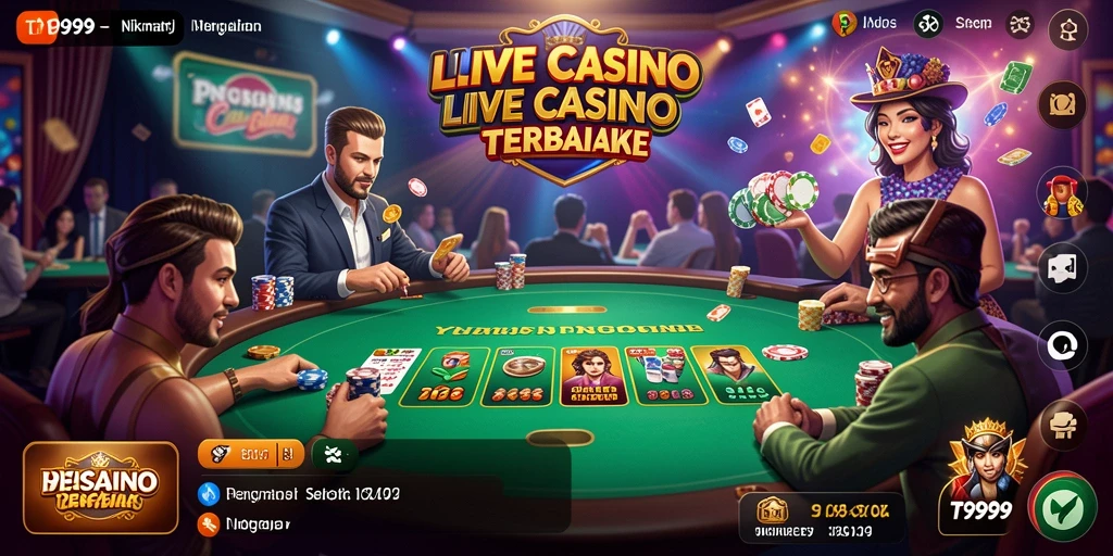 Gameplay mendebarkan dalam aplikasi Live Casino T9999.